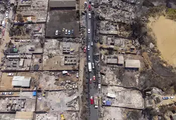 The wildfires in Chile reached urban areas and destroyed entire neighborhoods. Photo: Desafío Levantemos Chile