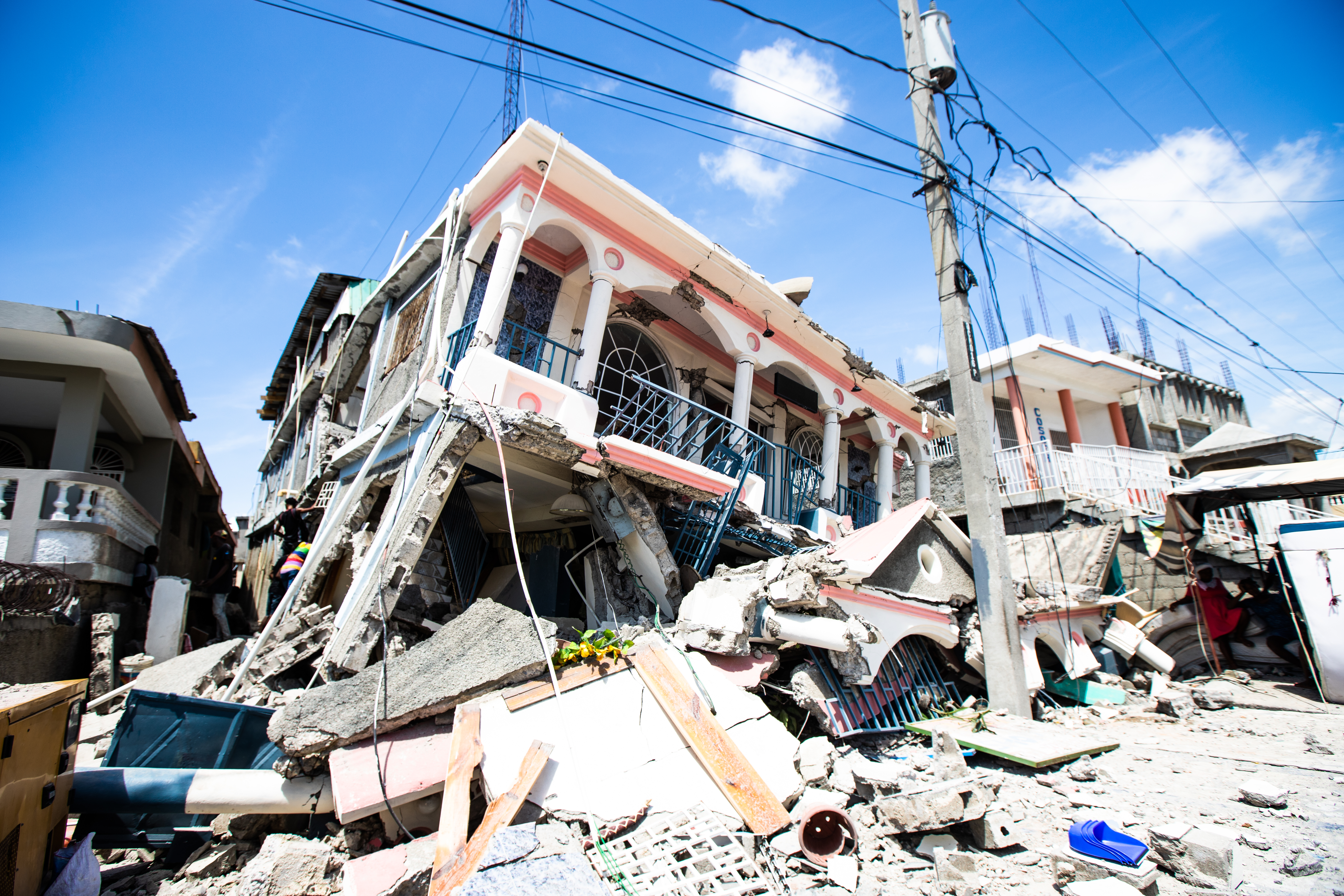 Destruction after the August earthquake in Haiti