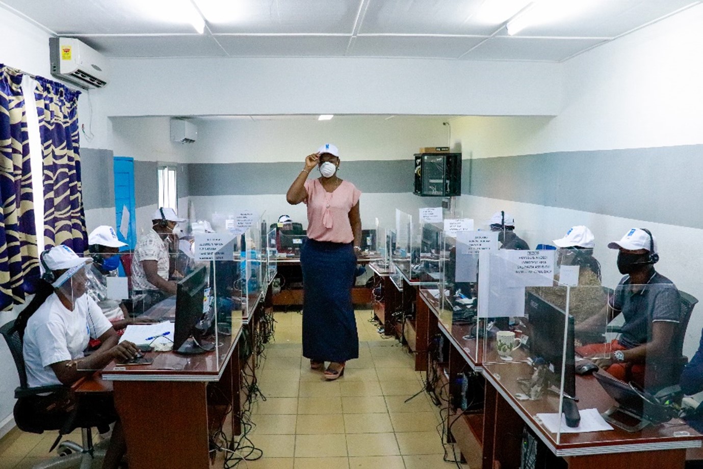 a COVID-19 call centre