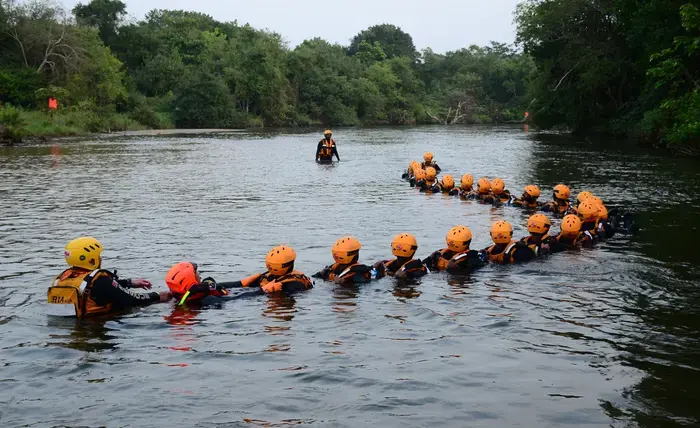 Search and rescue training in swift water Sri Lanka