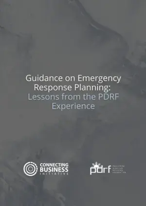 Guidance on Emergency Response Planning: Lessons from the PDRF Experience