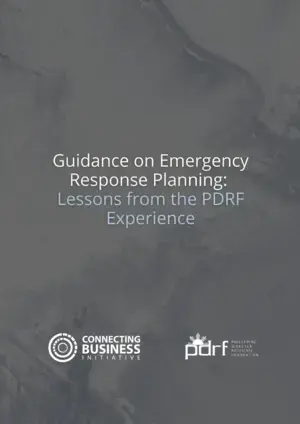 Guidance on Emergency Response Planning: Lessons from the PDRF Experience Guidance on Emergency Response Planning: Lessons from the PDRF Experience